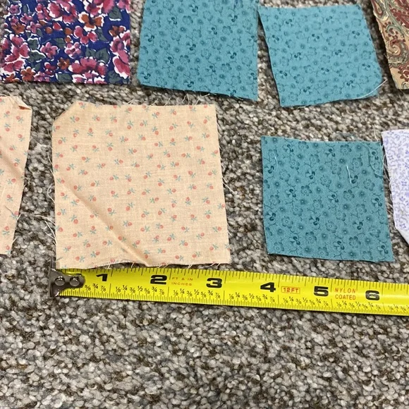Vintage Colorful Quilting Fabric Squares & Strips! - Picture 6 of 7